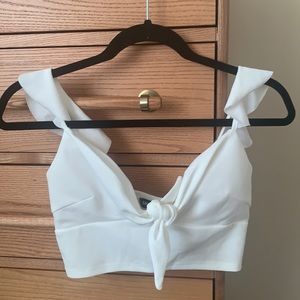 White crop top